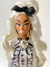 Load image into Gallery viewer, "Tantalizing Trompe L'Oeil & Tresses" OOAK Navidad Doll, No 296