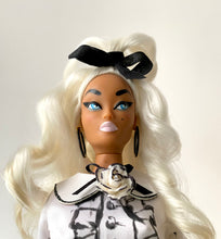 Load image into Gallery viewer, "Tantalizing Trompe L'Oeil & Tresses" OOAK Navidad Doll, No 296