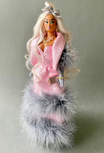 Load image into Gallery viewer, "Fluttering Fluff in Platinum & Pewter" OOAK Navidad Doll, No. 276