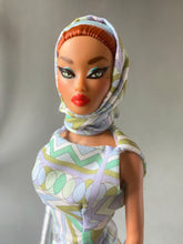 Load image into Gallery viewer, "Fab Fucci Fringe in Periwinkle & Silver" OOAK Doll, No 252