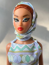 Load image into Gallery viewer, "Fab Fucci Fringe in Periwinkle & Silver" OOAK Doll, No 252