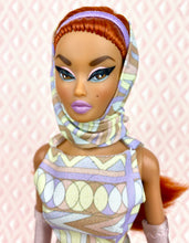 Load image into Gallery viewer, "Fab Fucci Fringe in Lilac Cream" OOAK Navidad Doll, No 263