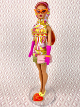 Load image into Gallery viewer, "Fab Fucci Fringe in Dark Gold" OOAK Doll, No 266