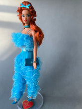 Load image into Gallery viewer, "Frills That Thrill in Blue" OOAK Doll, No. 258