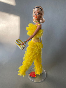 "Frills that Thrill in Yellow" OOAK Navidad Doll, No. 260
