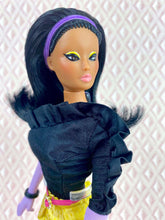 Load image into Gallery viewer, "Jewel Box Color Block in Black Diamond & Citrine" - OOAK Doll