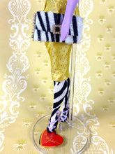 Load image into Gallery viewer, "Jewel Box Color Block in Black Diamond & Citrine" - OOAK Doll