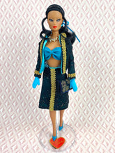 Load image into Gallery viewer, "Gilded Gadabout in Turquoise Twilight" - OOAK Doll