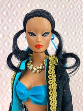 Load image into Gallery viewer, "Gilded Gadabout in Turquoise Twilight" - OOAK Doll