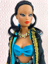 Load image into Gallery viewer, "Gilded Gadabout in Turquoise Twilight" - OOAK Doll