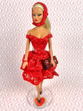 Load image into Gallery viewer, "Tiers of Joy in Red Lace" - OOAK Doll