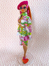 Load image into Gallery viewer, “Match-Up Mix-Ups in Bright Fucci” OOAK Doll, No 233
