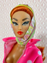Load image into Gallery viewer, "Sizzle Suit Mini in Hot Pink Dot, Navidad" OOAK Doll, No. 235