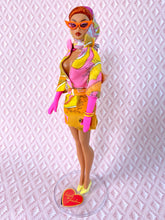 Load image into Gallery viewer, “Sizzle Suit Mini in Bright Fucci” OOAK Doll, No 234