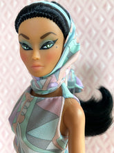 Load image into Gallery viewer, "Fab Fucci Fringe in Multi Sky" OOAK Doll, No 242