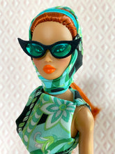 Load image into Gallery viewer, "Fab Fucci Fringe in Kelly" OOAK Doll, No 215