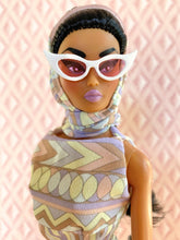 Load image into Gallery viewer, "Fab Fucci Fringe in Pewter, Navidad" OOAK Doll, No 224