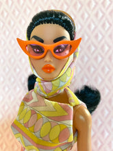 Load image into Gallery viewer, "Fab Fucci Fringe in Coral" OOAK Doll, No 223