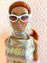 Load image into Gallery viewer, "Fab Fucci Fringe Navidad in Lilac Pastel" OOAK Doll, No 222