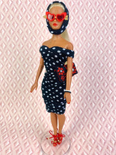 Load image into Gallery viewer, "Ruched Radiance in Dots for Days" OOAK Doll
