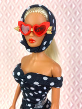 Load image into Gallery viewer, "Ruched Radiance in Dots for Days" OOAK Doll