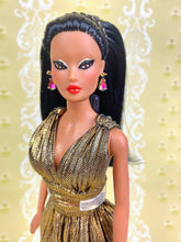 Load image into Gallery viewer, "Pleated Plunge in Gold" OOAK Doll