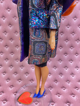 Load image into Gallery viewer, "Undercover Oomph! in Metallic Midnight" OOAK Doll