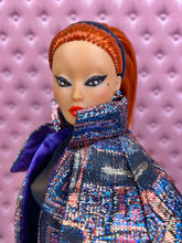 Load image into Gallery viewer, "Undercover Oomph! in Metallic Midnight" OOAK Doll