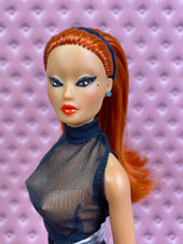 Load image into Gallery viewer, "Undercover Oomph! in Metallic Midnight" OOAK Doll