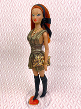 Load image into Gallery viewer, "Pleated Plunge in Gold Mini” OOAK Doll No. 98