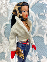 Load image into Gallery viewer, “Denim-ite! in Leopard and Gold” OOAK Doll, No. 99