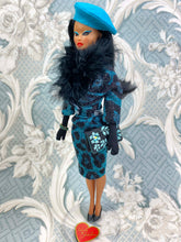 Load image into Gallery viewer, “Sizzle Suit in Leopard Lurex” OOAK Doll, No. 100