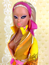 Load image into Gallery viewer, “Sizzle Suit in Psychedelic Mini" OOAK Doll No. 107