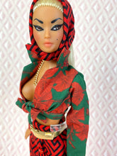 Load image into Gallery viewer, “Match-Up Mix-Ups in Graphic Floral” OOAK Doll No. 109