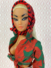 Load image into Gallery viewer, “Match-Up Mix-Ups in Graphic Floral” OOAK Doll No. 109