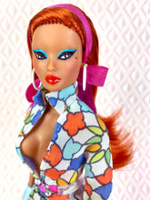 Load image into Gallery viewer, "Sizzle Suit Mini in Stained Glass" OOAK Doll, No. 111
