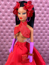 Load image into Gallery viewer, "Paso Doble Panache in Scarlet" OOAK Doll, No. 112