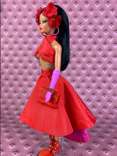 Load image into Gallery viewer, "Paso Doble Panache in Scarlet" OOAK Doll, No. 112
