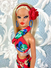 Load image into Gallery viewer, "Double Crossed Jeze-belles in Fiesta" OOAK Doll, No. 116