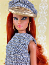 Load image into Gallery viewer, "Glamour A GoGo in Gray and Gold" OOAK Doll, No. 122