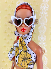 Load image into Gallery viewer, "Double Crossed Hot Pants in Bees Knees" OOAK Doll, No. 121