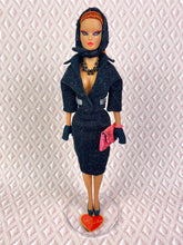 Load image into Gallery viewer, “Sizzle Suit in Black and Silver” OOAK Doll, No. 132