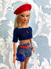 Load image into Gallery viewer, "High Seas in Navy and Red" OOAK Doll, No. 139
