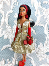 Load image into Gallery viewer, "Navidad in Red" OOAK Doll, No. 143