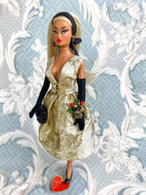 Load image into Gallery viewer, "Navidad in Black" OOAK Doll, No. 145