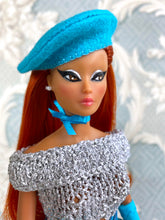 Load image into Gallery viewer, "Special Sparkle in Turquoise & Silver" OOAK Doll, No. 146