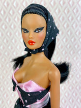 Load image into Gallery viewer, "Wave Raves in Black and Pink" OOAK Doll, No. 154