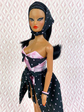 Load image into Gallery viewer, "Wave Raves in Black and Pink" OOAK Doll, No. 154