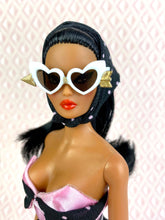 Load image into Gallery viewer, "Wave Raves in Black and Pink" OOAK Doll, No. 154