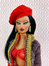 Load image into Gallery viewer, "Gilded Gadabout in Red" OOAK Doll, No. 178